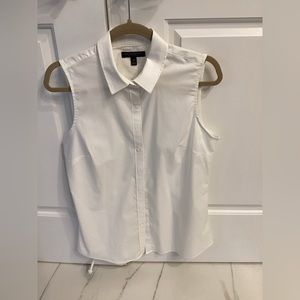 Banana Republic white sleeveless blouse
